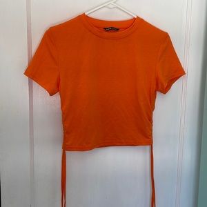 Orange size medium shein crop top